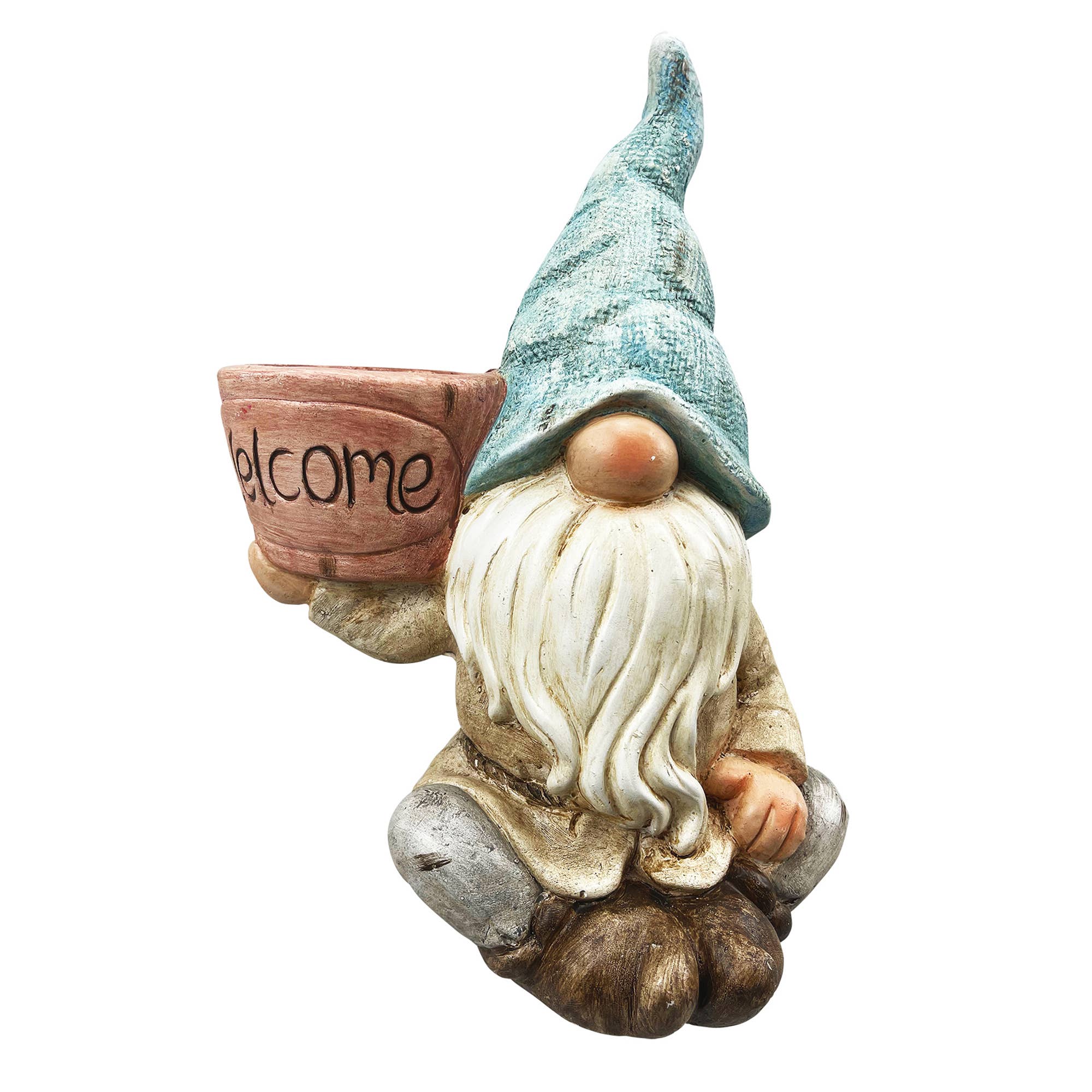 RCS Gifts - Wholesale Plant Pot - Welcome Gnome Planter w/ Blue Hat0