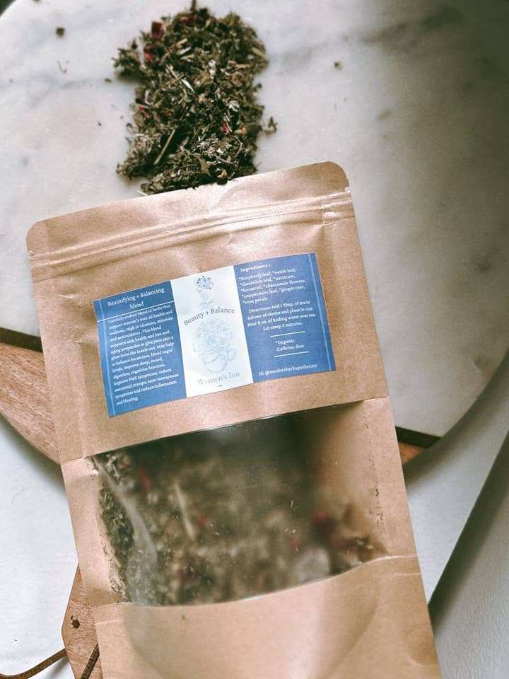 Beauty + Balance Tea for wholesale by Mother Herb Apothecary