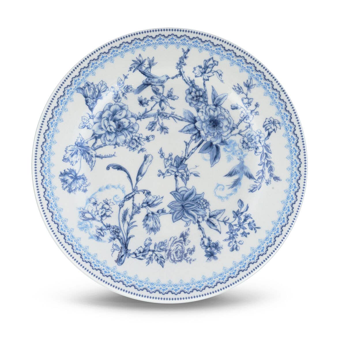 STP - Vente Assiette - Ensemble de 2 assiettes à dessert en porcelaine à fleurs bleues dans une boîte cadeau2