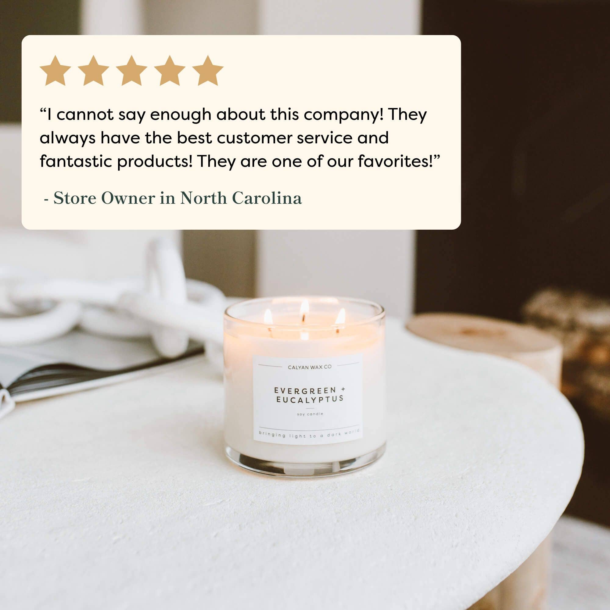 Calyan Wax Co. - Wholesale Jar/Filled Candle - Vetiver + Tonka - 3 Wick Clear Glass Tumbler Soy Candle8