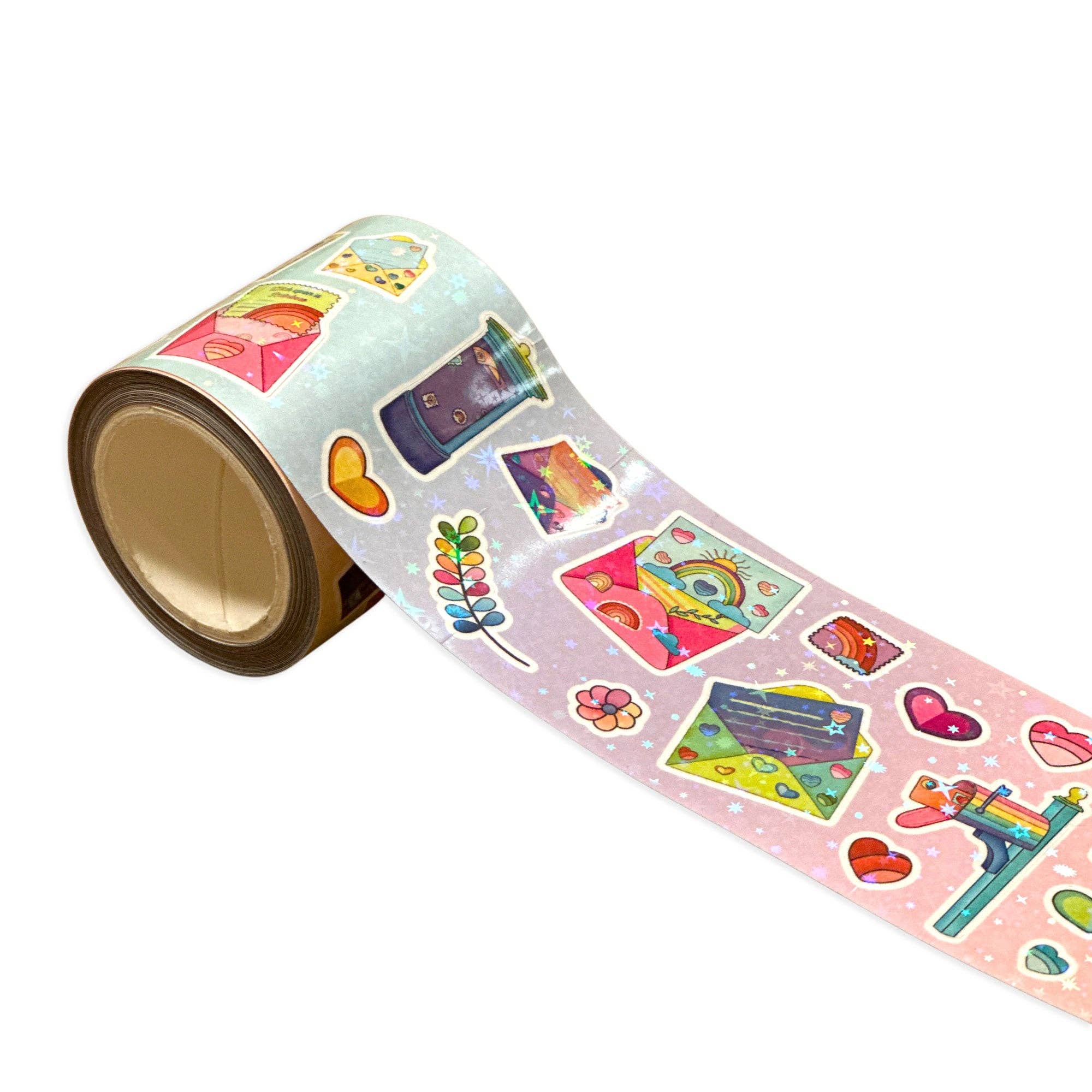 Moonbow Creative Co. - Wholesale Sticker - Rainbow Mail Infinity Sticker Roll1