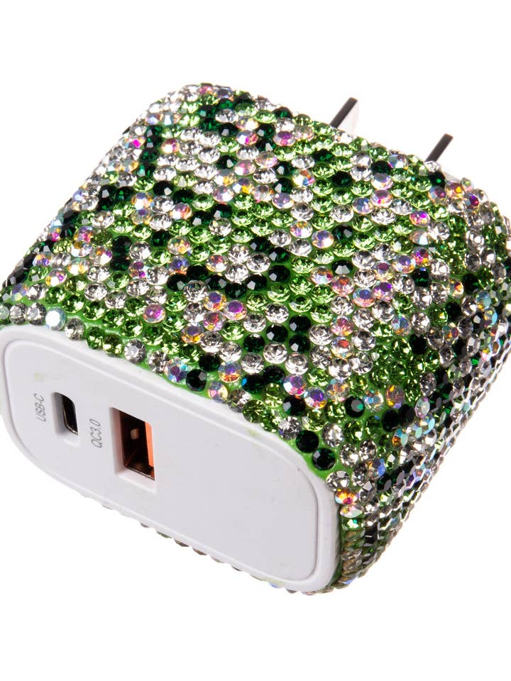 Keramik-Rhinestone USB-C & USB Dual-Wandladegerät MIS1022 für den Großhandel von Ole