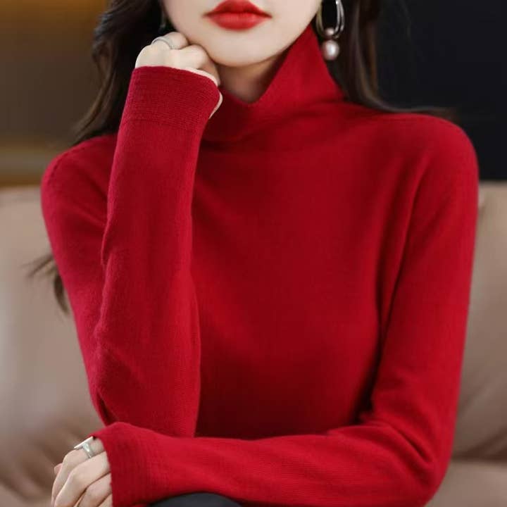 Pull doux à col roulé SK181 pour la vente par PEACH ACCESSORIES