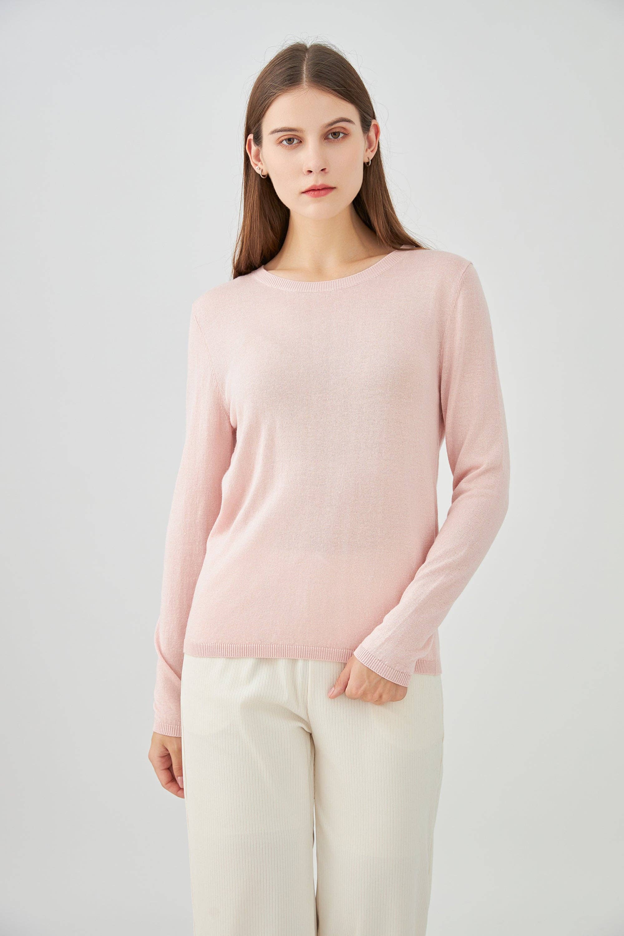 jw.atelier - Wholesale Knit Sweater - Women's - Round neck sweater in silk and cashmere18