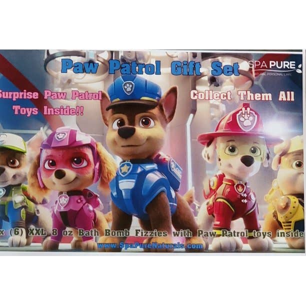 Spa Pure, inc. - Wholesale Bath Bomb/Fizz - 12 XL Bath Bomb Fizzies with surprise Paw Patrol figure insi
