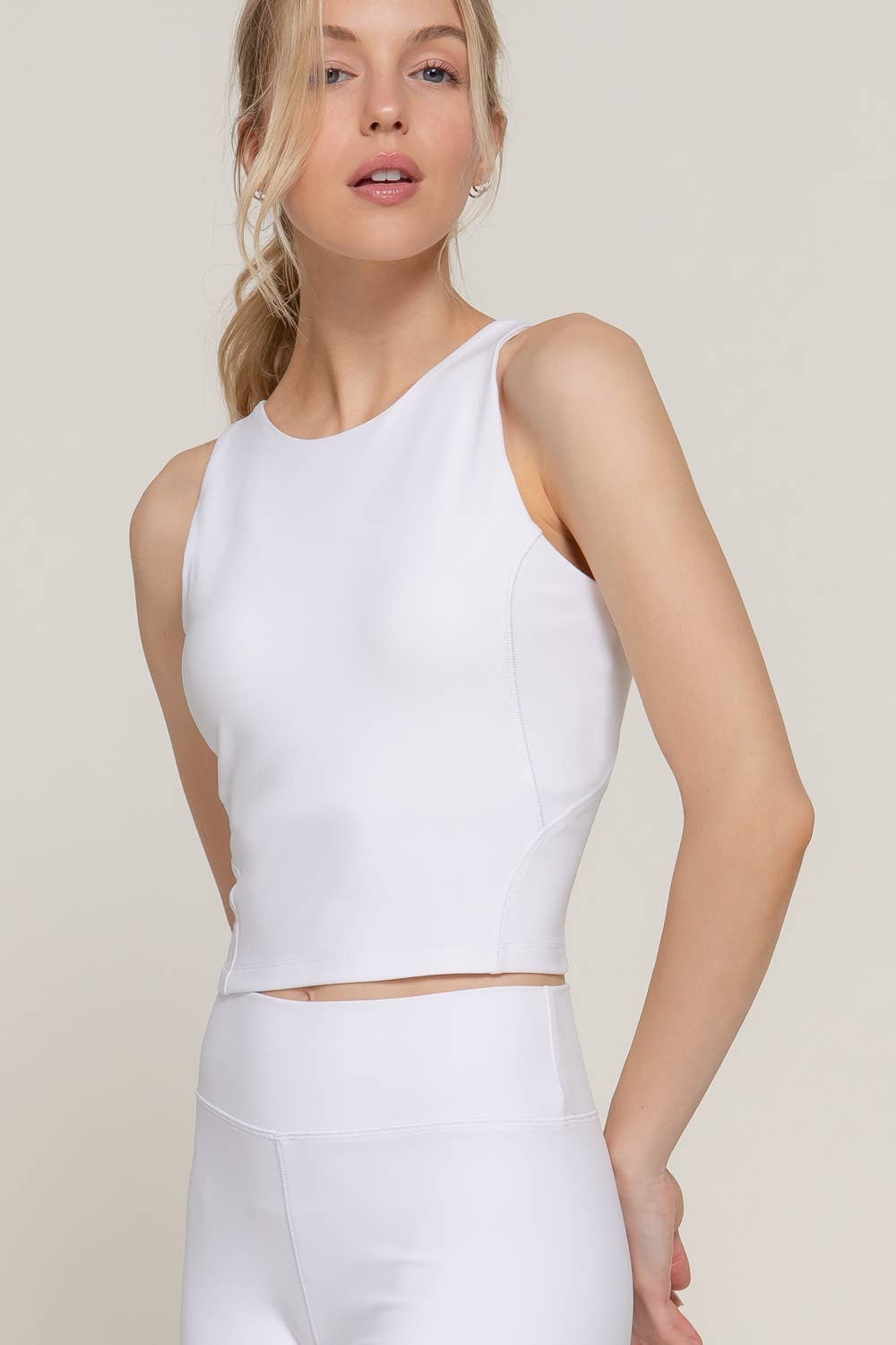 Active Basic | Active USA - Wholesale Athletic Top - Women's - Halter Neck Workout Crop Top2