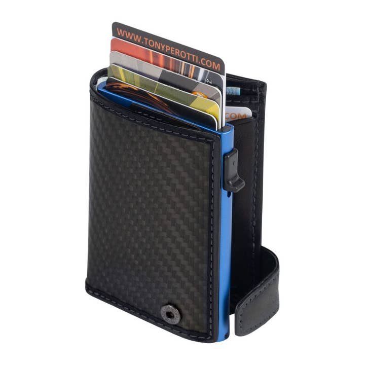 Porta-cartões de couro Furbo com nota e bolso para dinheiro por atacado de Tony Perotti