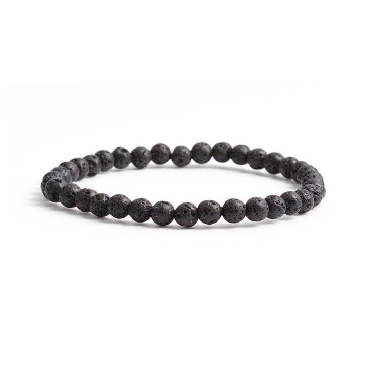 Earths Elements Wholesale - Wholesale Jewelry Set - Crystal Bracelet - 4mm Lava, pack of 5