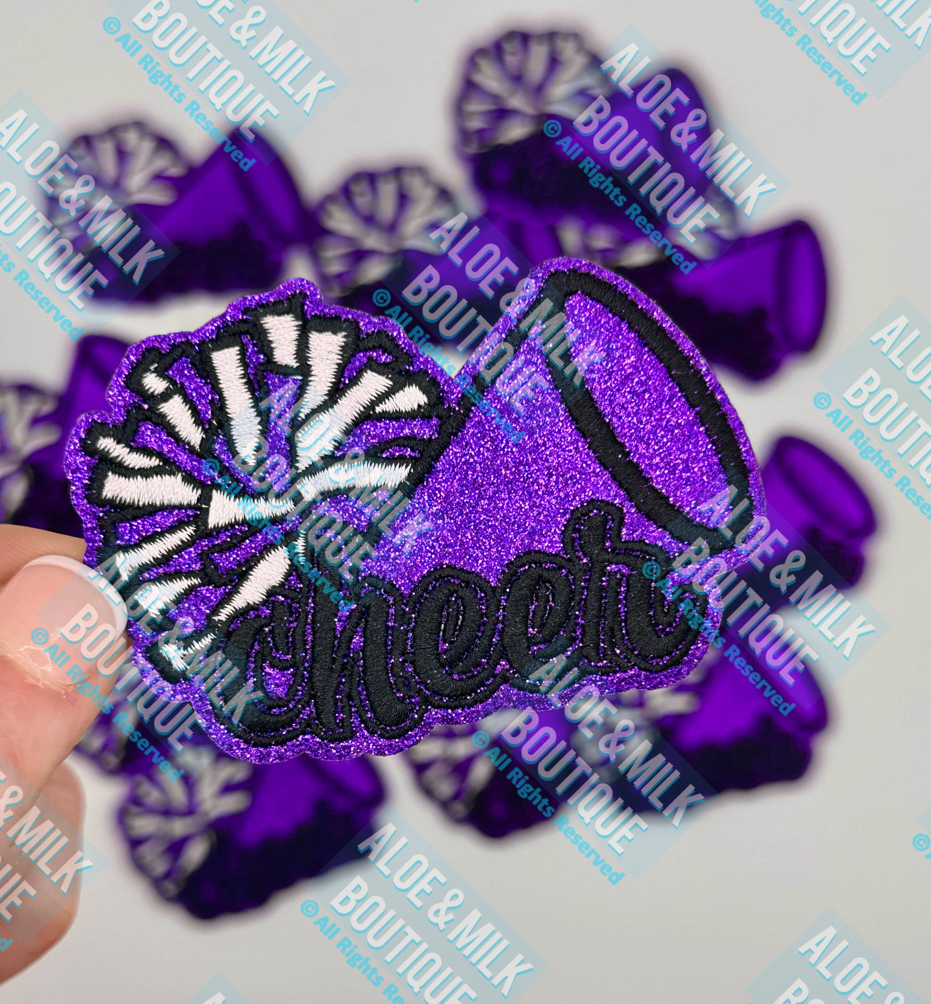Aloe and Milk Boutique - Wholesale Patch - Cheer glitter patch, cheer game day patch, cheer competition3