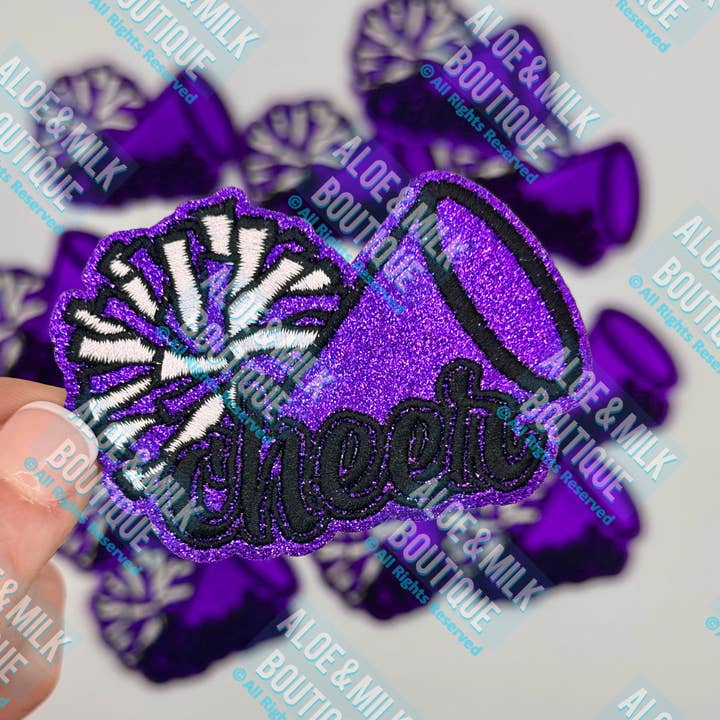 Aloe and Milk Boutique - Wholesale Patch - Cheer glitter patch, cheer game day patch, cheer competition3