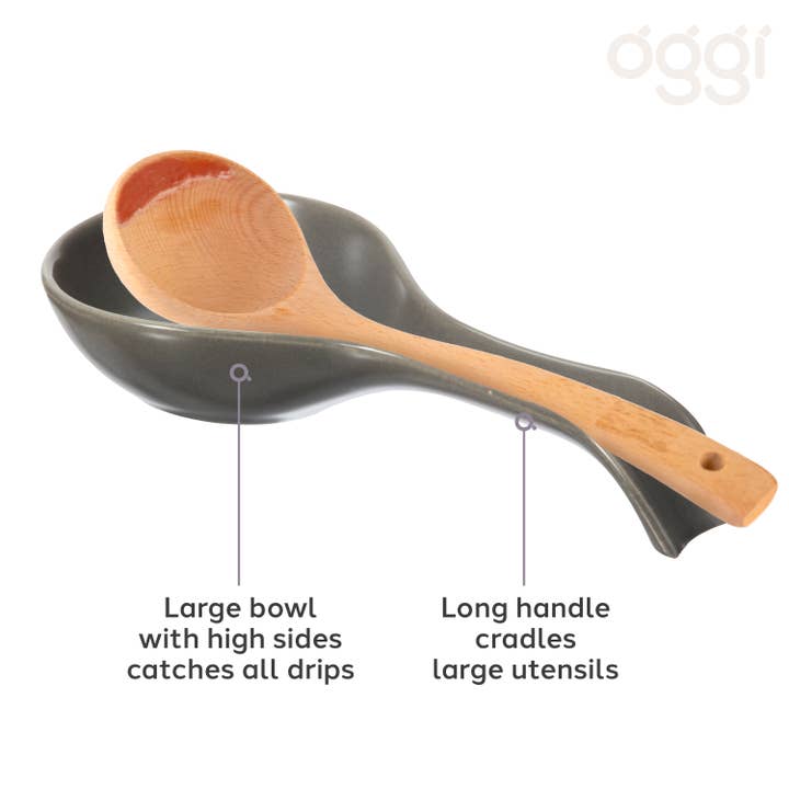 Oggi - Wholesale Spoon Rest - Spoon Rest Ceramic (8.5" x 4.5")2