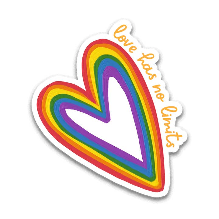 Adhesivo Love Has No Limits en forma de corazón para venta al por mayor de Stick With Finn