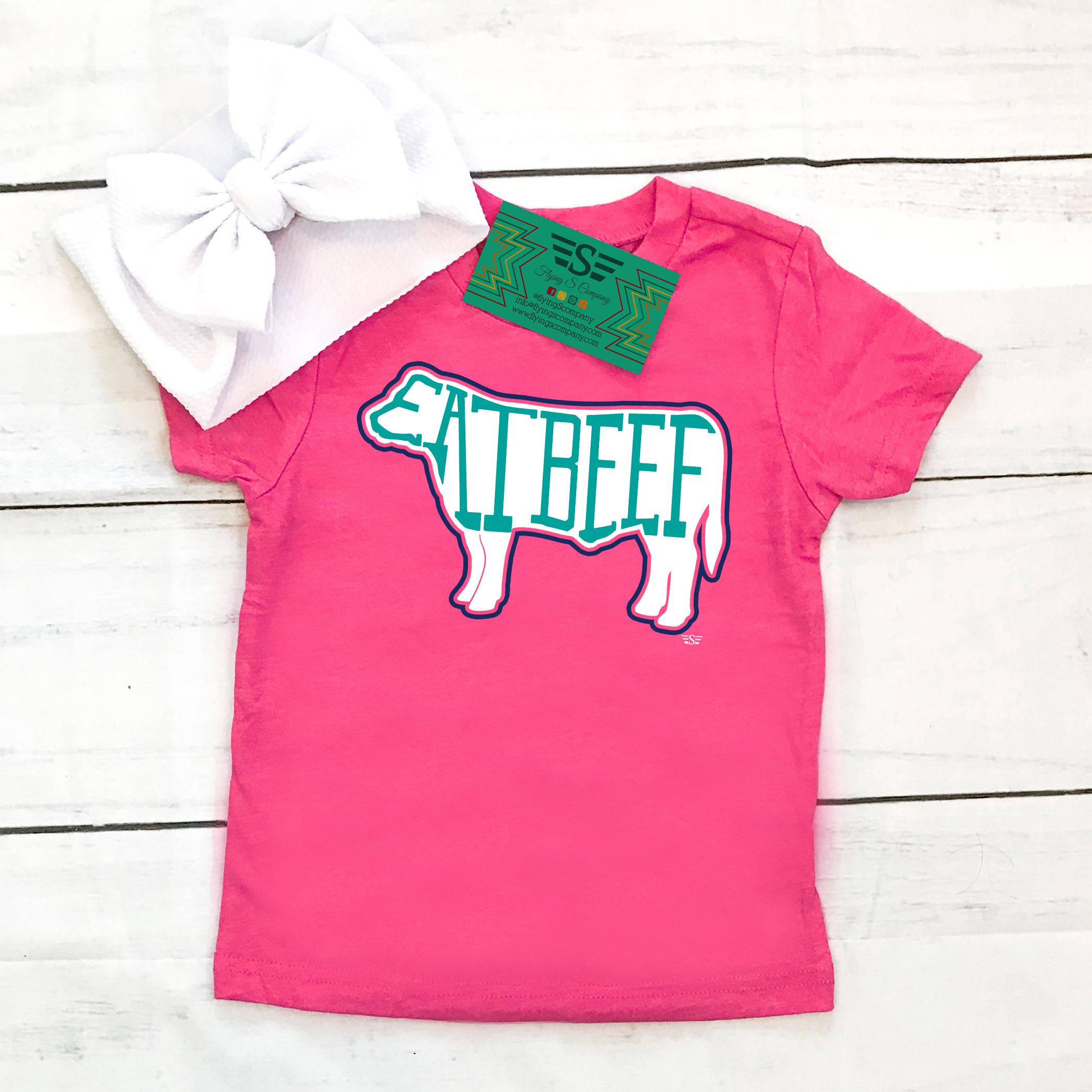 Flying S Company - Wholesale Screen Printed T-Shirt - Kids - Kids Eat Beef Tee0