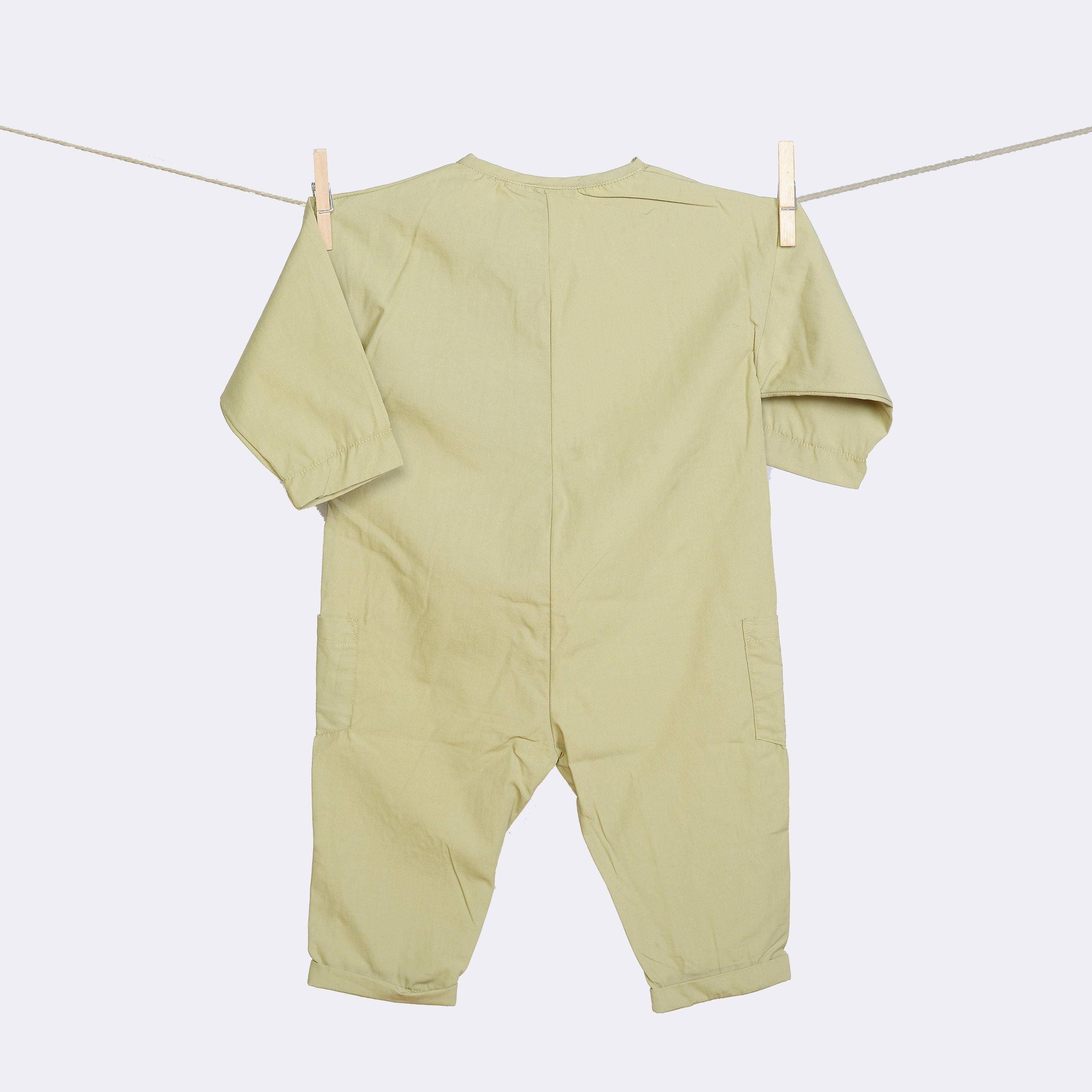 KAKIMATE - Wholesale Jumpsuit - Baby - Organic poplin long chest1