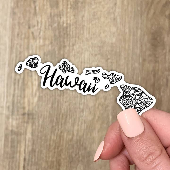 Hawaii Mandala Sticker (20 Color Options) for wholesale by The State Stickers