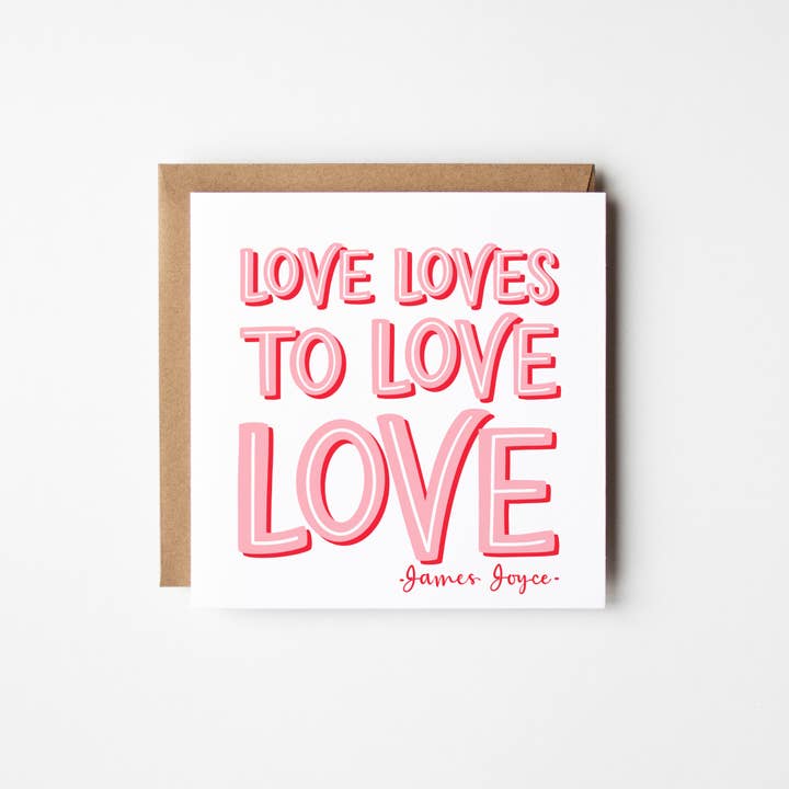 Greeting card | Valentines card | Love loves to love love for wholesale by Once upon a Dandelion