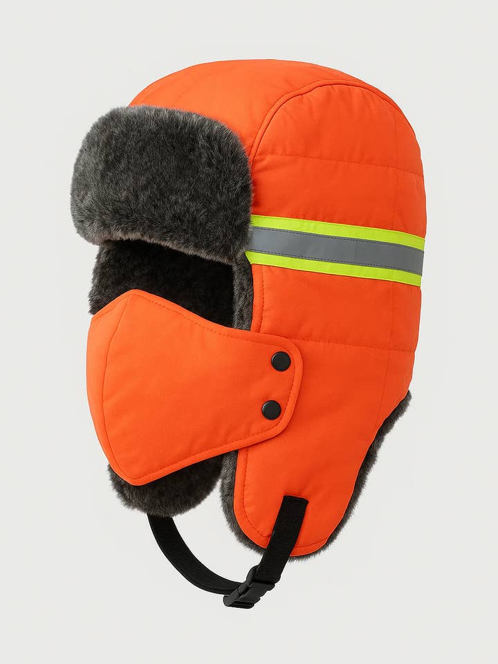 Premium Hi-Vis Reflective Safety Trapper Hat - Wholesale for wholesale by Thread Stylez (Authorized Dealer)