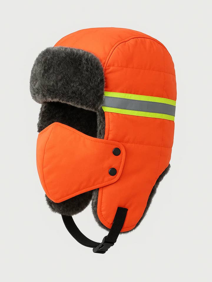 Premium Hi-Vis Reflective Safety Trapper Hat - Wholesale for wholesale by Thread Stylez (Authorized Dealer)