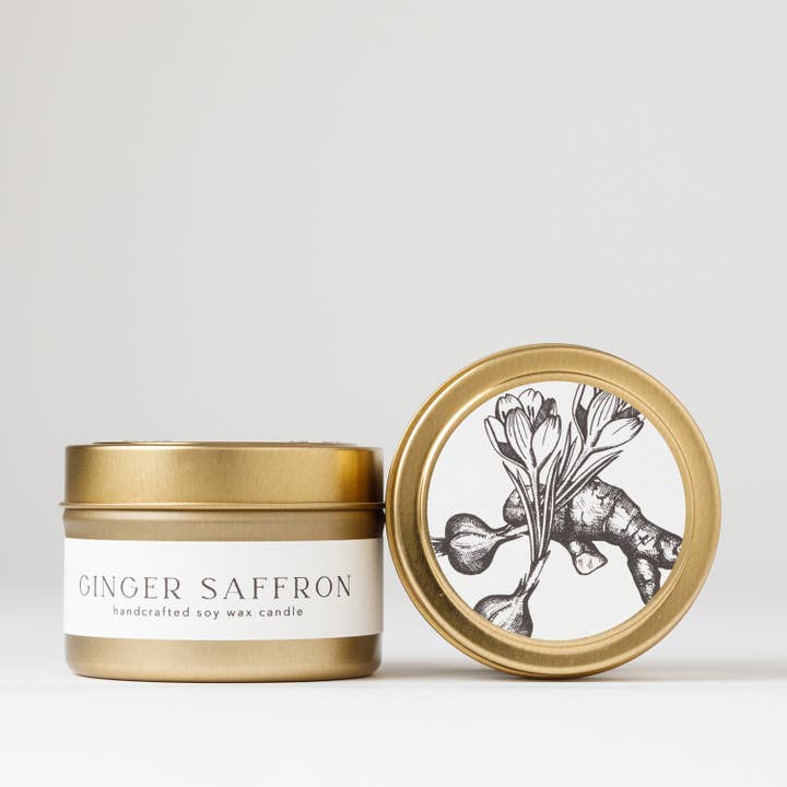 Nectar Republic - Wholesale Travel Candles - Ginger + Saffron : Tin Soy Candle ( Fall Festive )