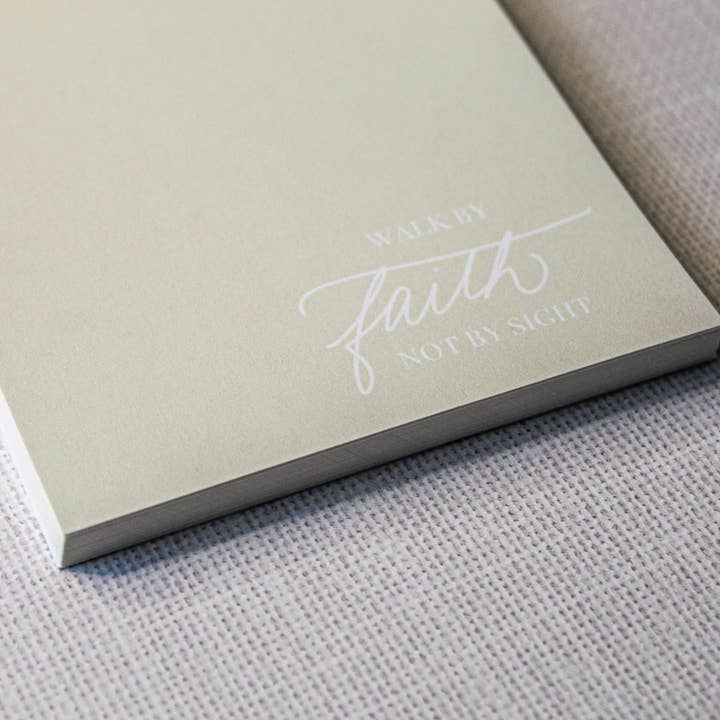 Walk By Faith Not By Sight Christian Notepad for wholesale by Birdie Mae Designs