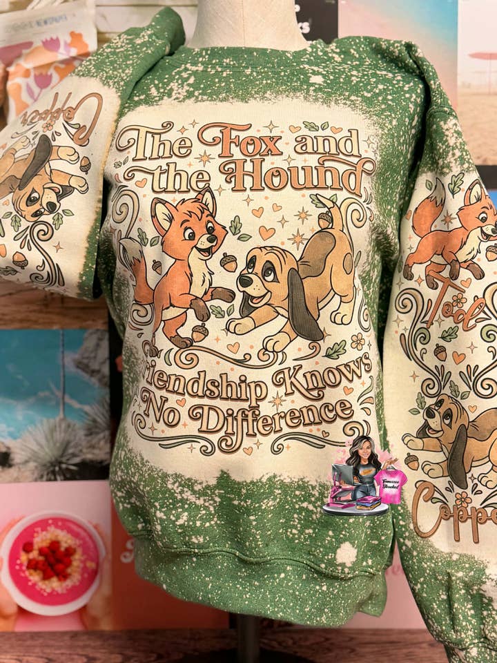 Dog | Hound | Bleached Sweatshirt for wholesale by Tennessee Bleached