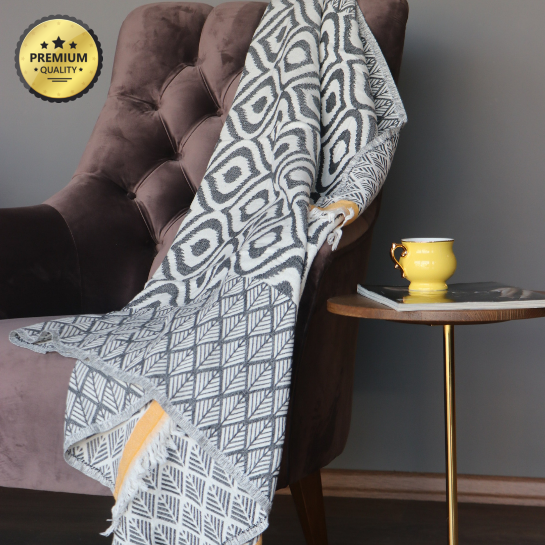 DNZ Textiel B.V. - Wholesale Throw Blanket - Asude | Turkish Cotton Throw Blanket | 135x170 cm2