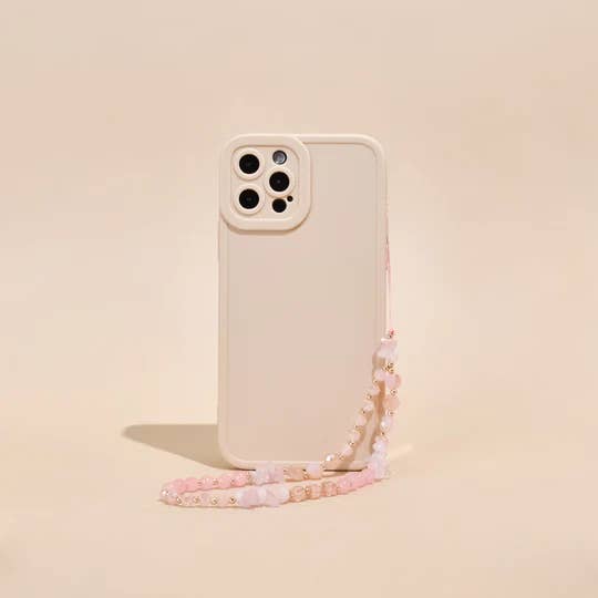 Coconut Lane - Wholesale Phonecase Strap - Beaded Phone Strap - Pink and Gold