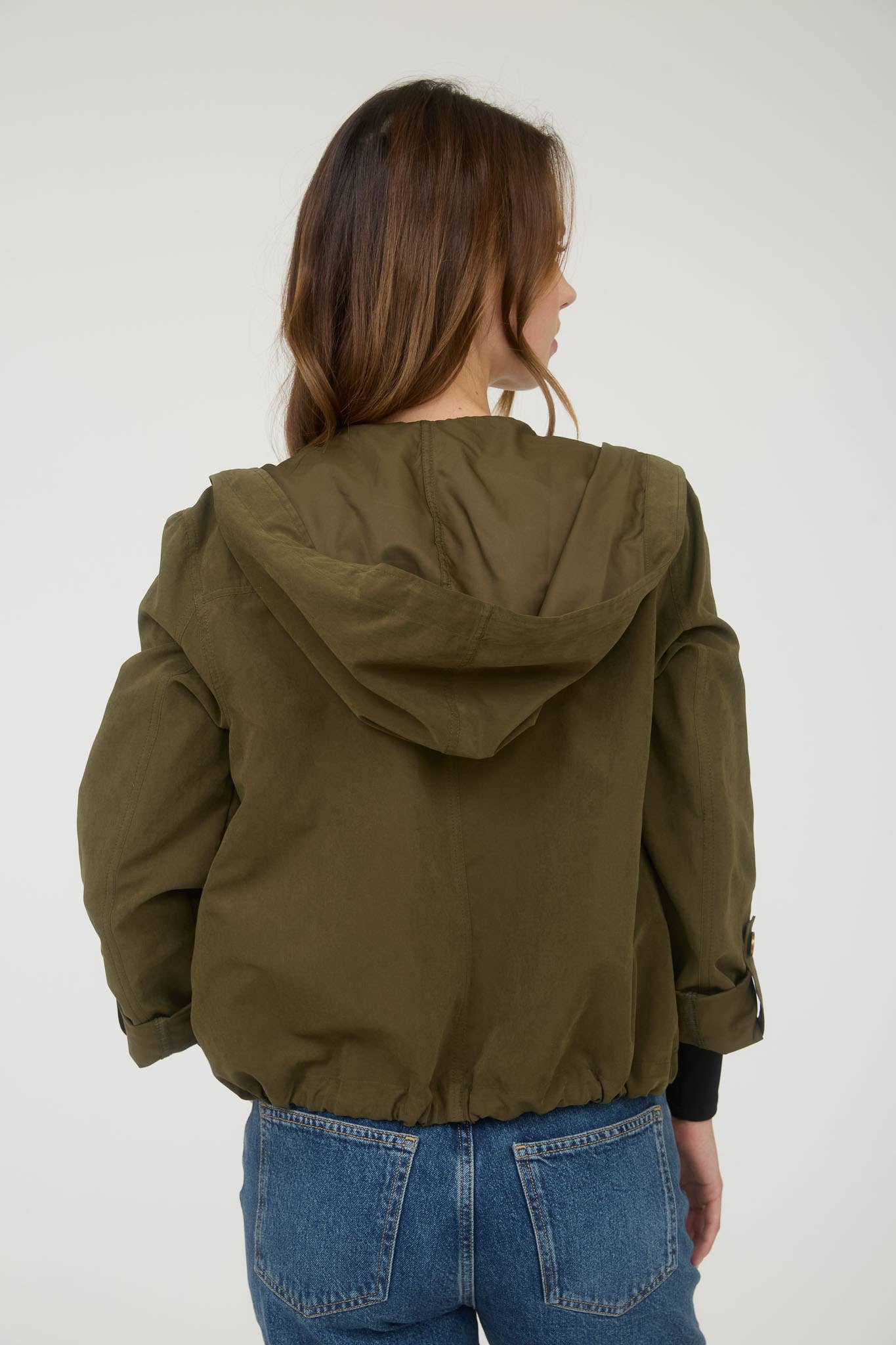 Blu Pepper - Wholesale Jacket - Women's - SNAP BUTTON ZIP UP HOODED JACKET34