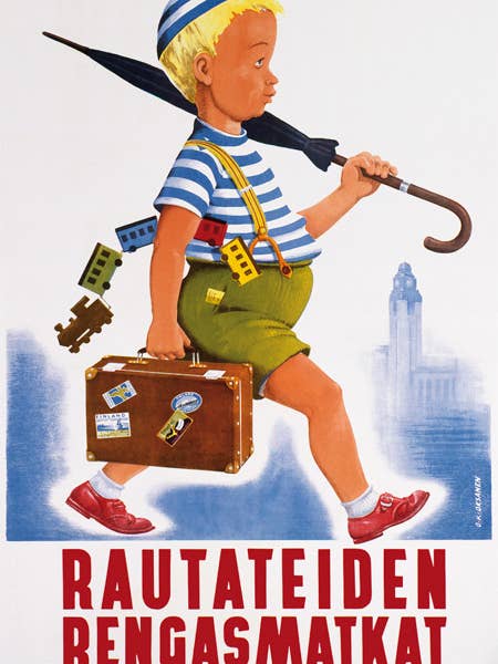 Affiche L'homme au parapluie 50 x 70 cm (Impression à la demande) pour la vente par Come to Finland