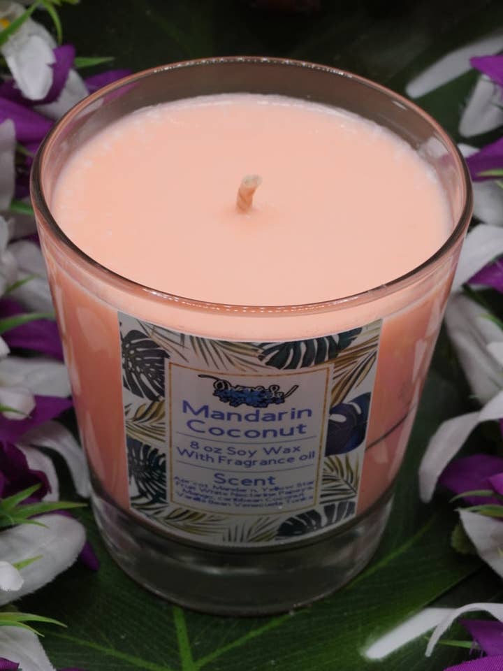 Bocal en verre à mèche de coton à mèche de cire de soja pour la vente par Ohanale