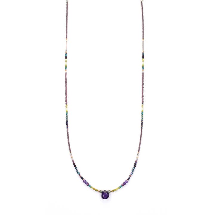 SS Amethyst Serpentin Granat Halskæde for engroshandel hos Chipita Accessories