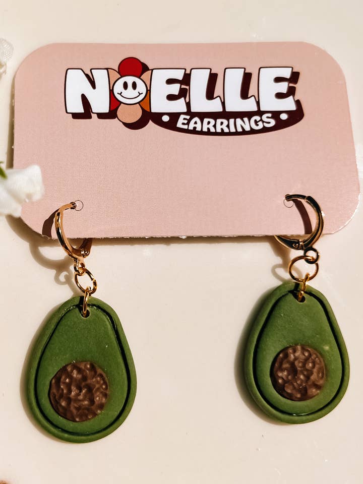 Avocado Huggies for wholesale by Noelle Earrings