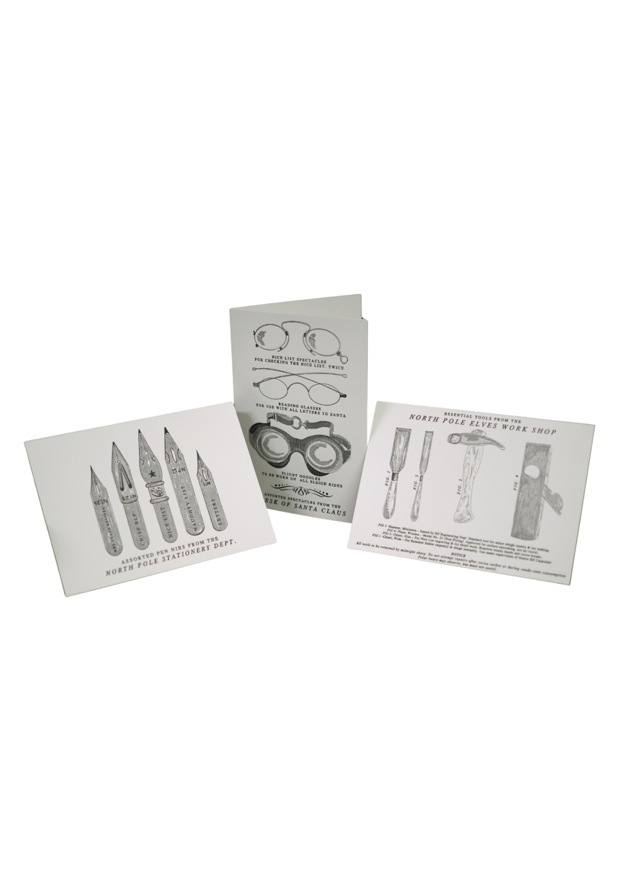 soch and co - Wholesale Christmas Card - North Pole pen nibs letterpress Christmas card2