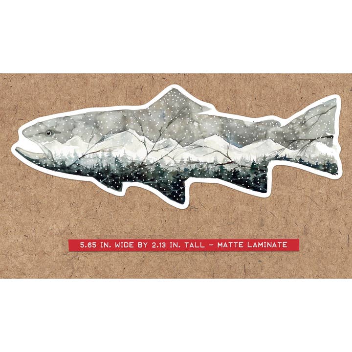 The Art of Dean Crouser Greeting Cards & Stickers - Vente Autocollant - Autocollant 'MOUNTAIN TROUT'