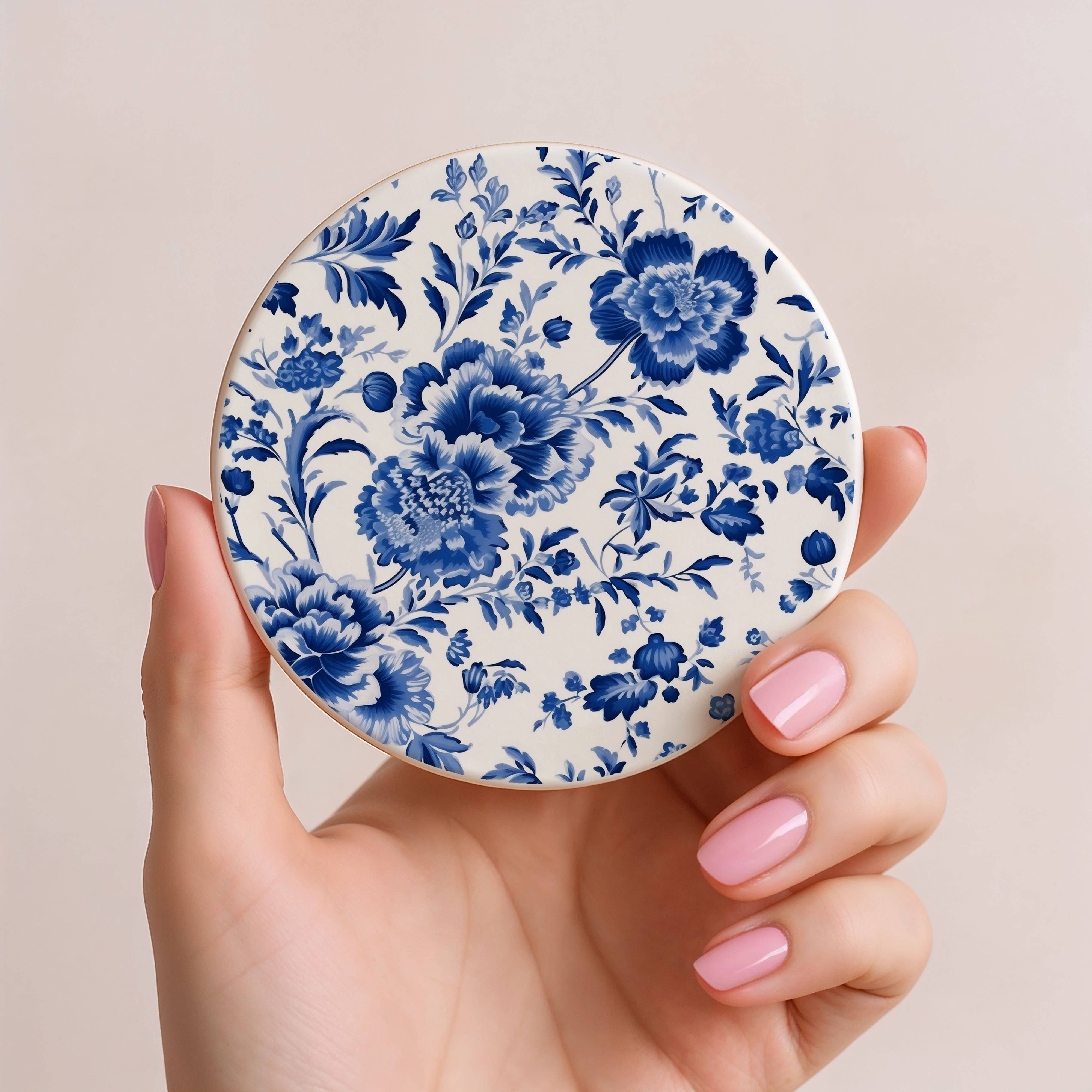 Gia Roma - Wholesale Decorative Tabletop Object - Blue Country Coaster Elegant Grandmillennial Blue Home Decor85