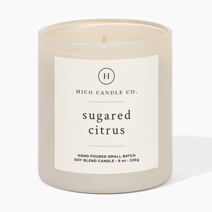 Sugared Citrus - 8oz. Candle for wholesale by Hico Candle Co.