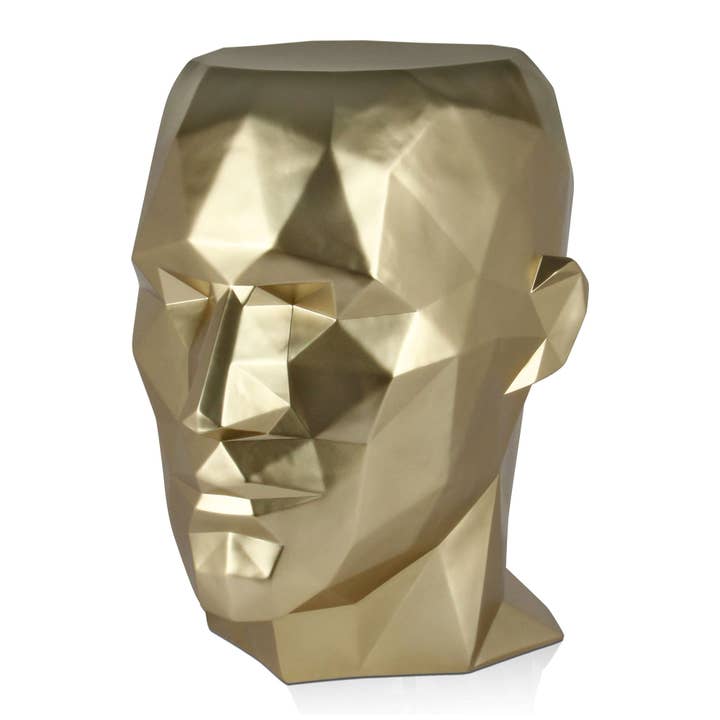 Sofa side table 'Head of a facetted man' for wholesale by ADM Home Decoration