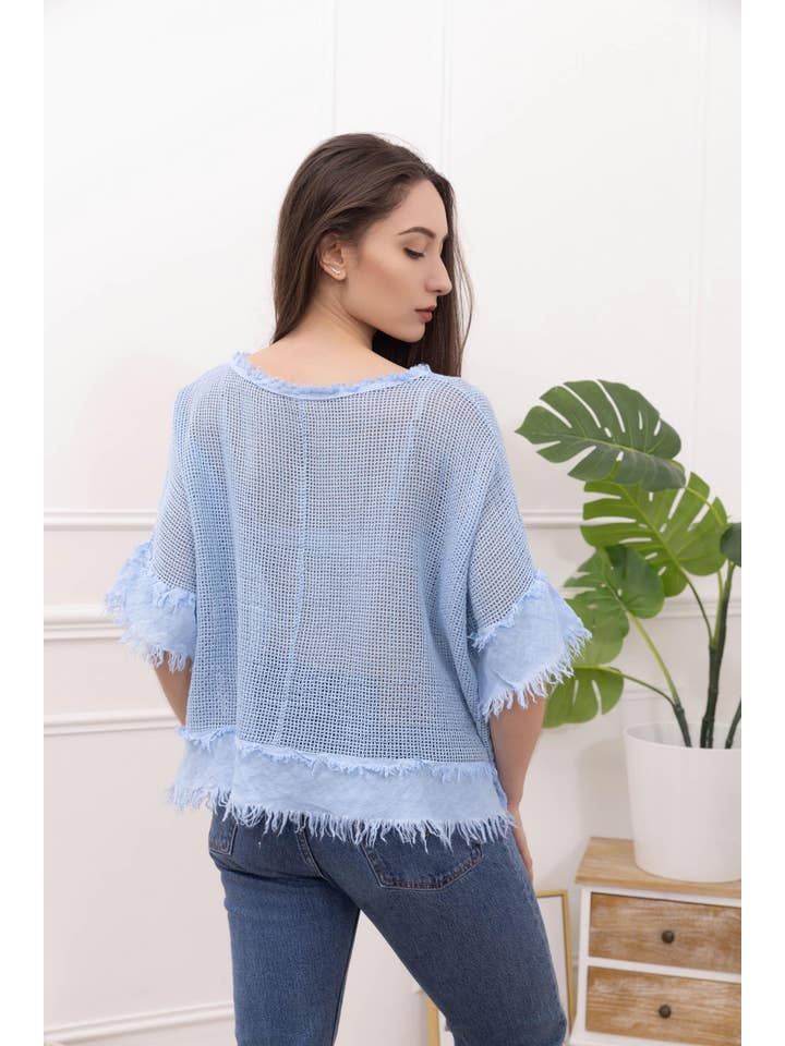 LINEN & COTTON HOUSE – Großhandel Bluse – Damen – TOP AUS BAUMWOLLSTRICK 23911 100 % BAUMWOLLE54