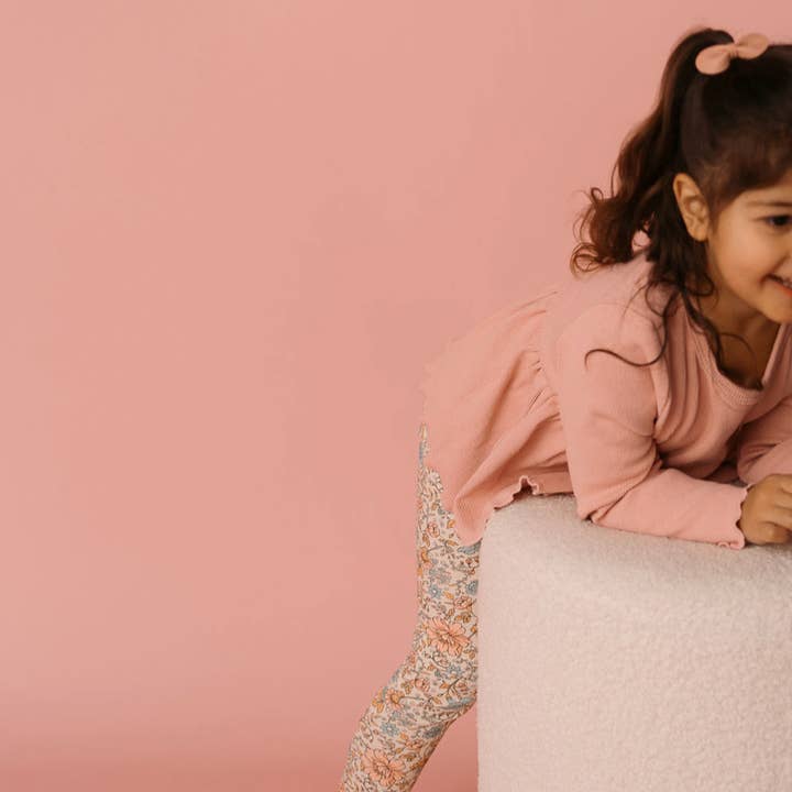 Bonnie and Harlo - Vendita all'ingrosso Maglietta - Bambini - Top Peplo a maniche lunghe | Rosa