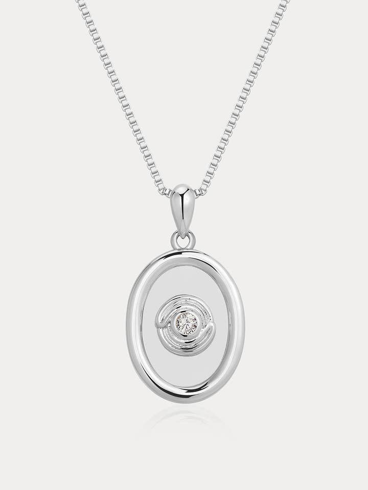 The Wave Bezel Locket Necklace for wholesale by Luv AJ
