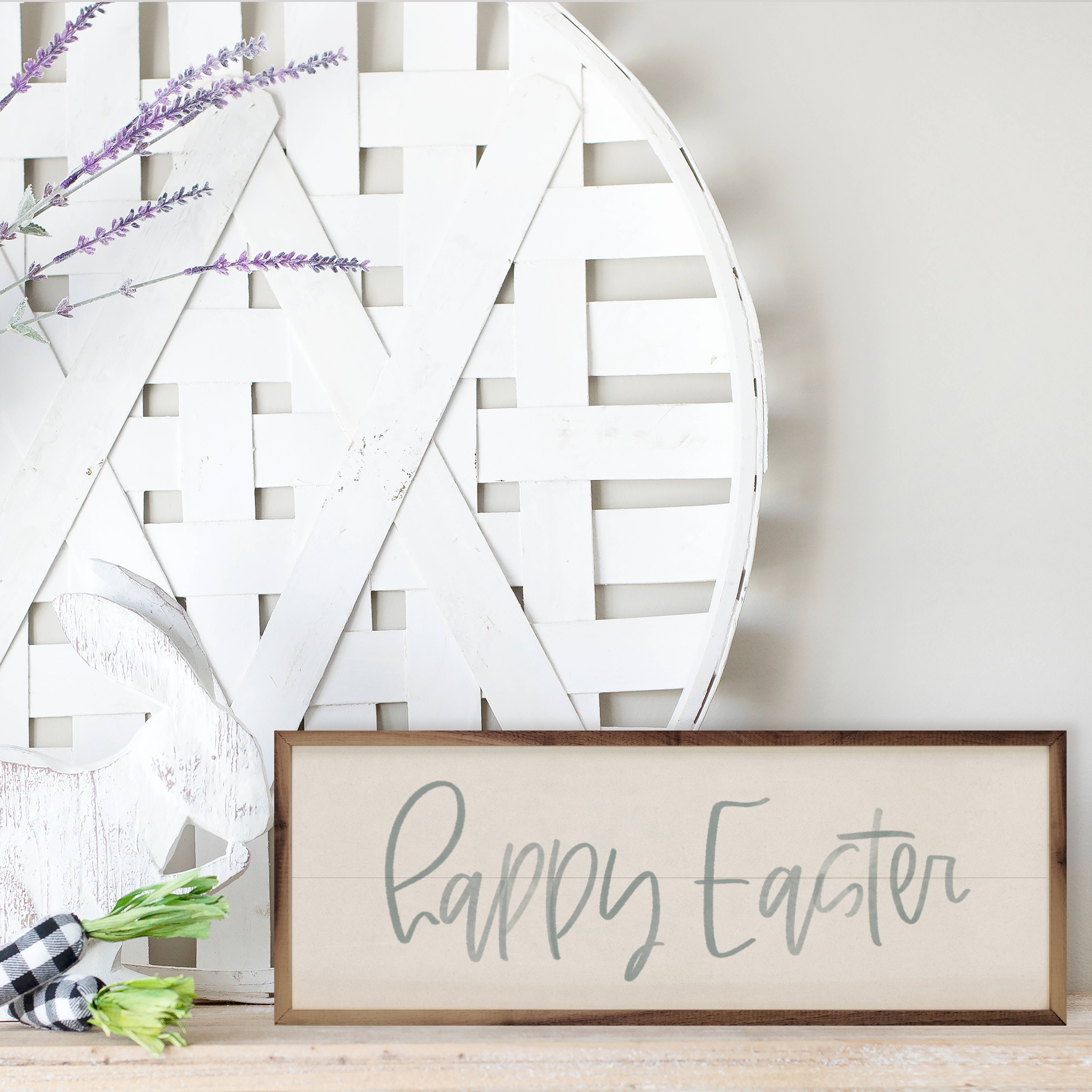 Kendrick Home - Wholesale Sign - Happy Easter Blue Watercolor1