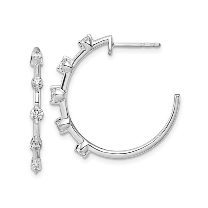 Øreringe med laboratoriedyrkede diamanter til kvinder i guld 14K 3/8 karat VS/SI+ klarhed G+ farve C hoop øreringe guld laboratoriedyrket diamant smykke gave til hende for engroshandel hos Fine Diamond