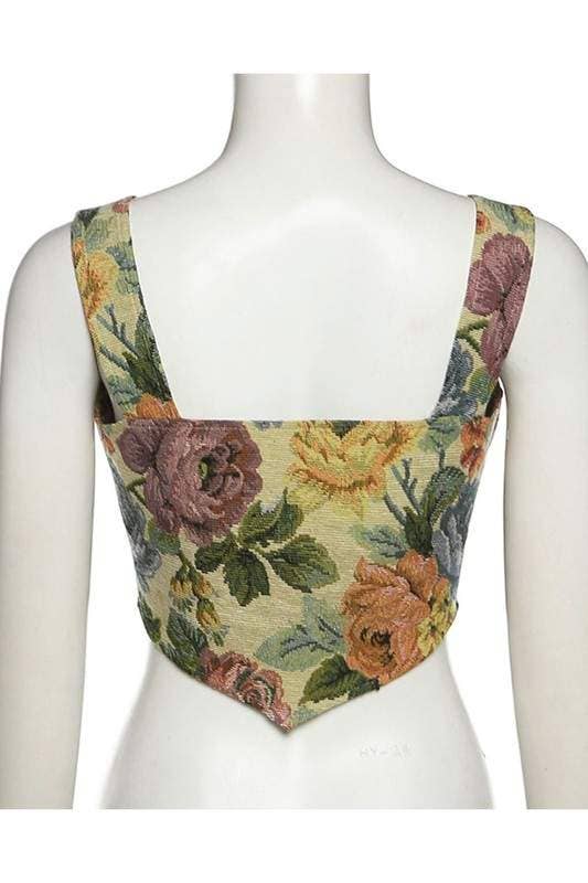 Fashion Combination - Wholesale Blouse - Women's - floral corset tank top9