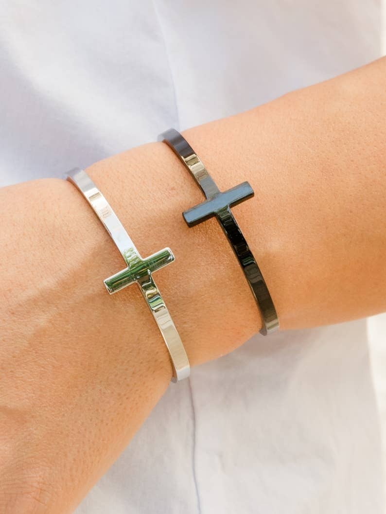 Christina Christi - Wholesale Bangle Bracelet - Cross Bangle Bracelet, Cross Bracelets, Cuff Bracelets2