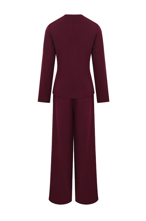 RIVIR – Engroshandel Habitter – til kvinder – Serenity Structure Vævet Langærmet Vest & Bukser Sæt17