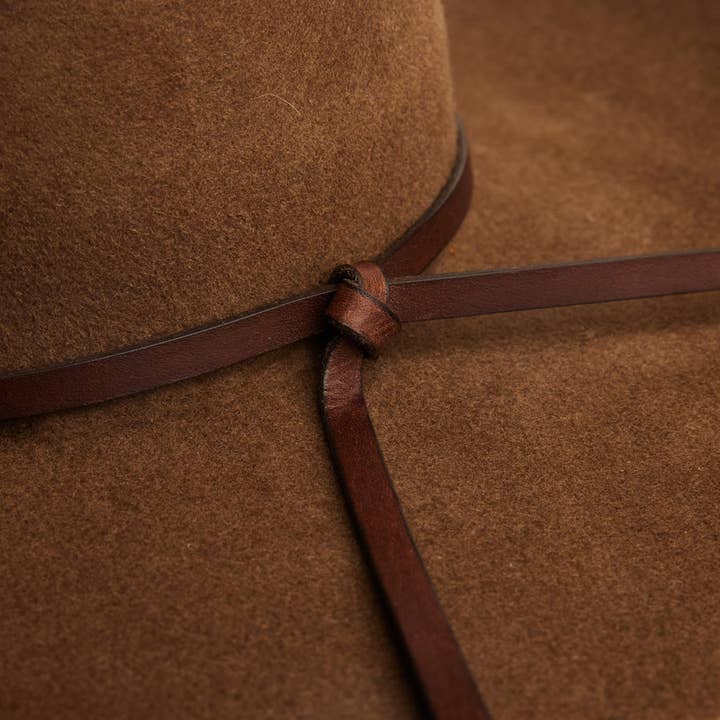 Minga - Venta al por mayor Sombrero cowboy - Mujer - Sombrero vaquero Karina de lana – color roble2