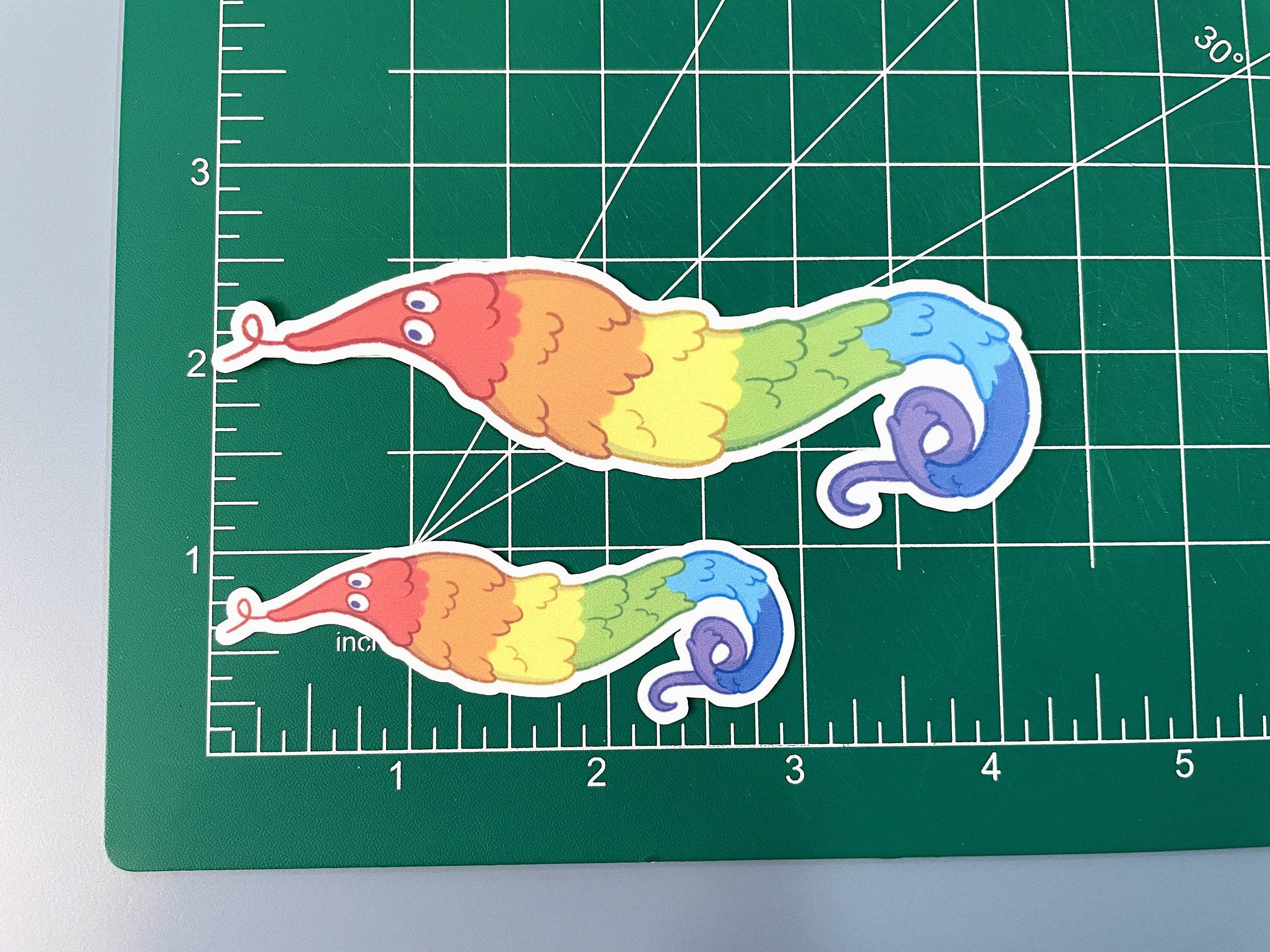 LompyArt - Wholesale Sticker - Worm on a String Sticker2