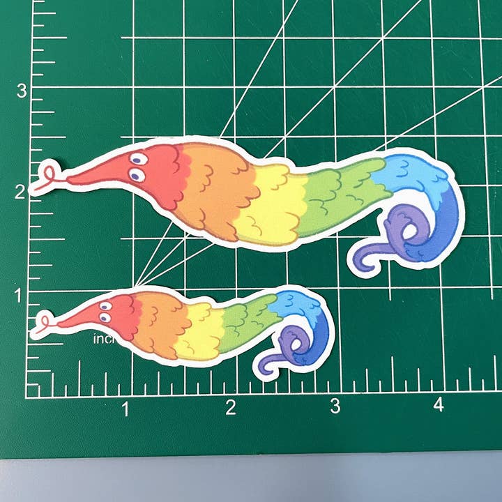 LompyArt - Wholesale Sticker - Worm on a String Sticker2