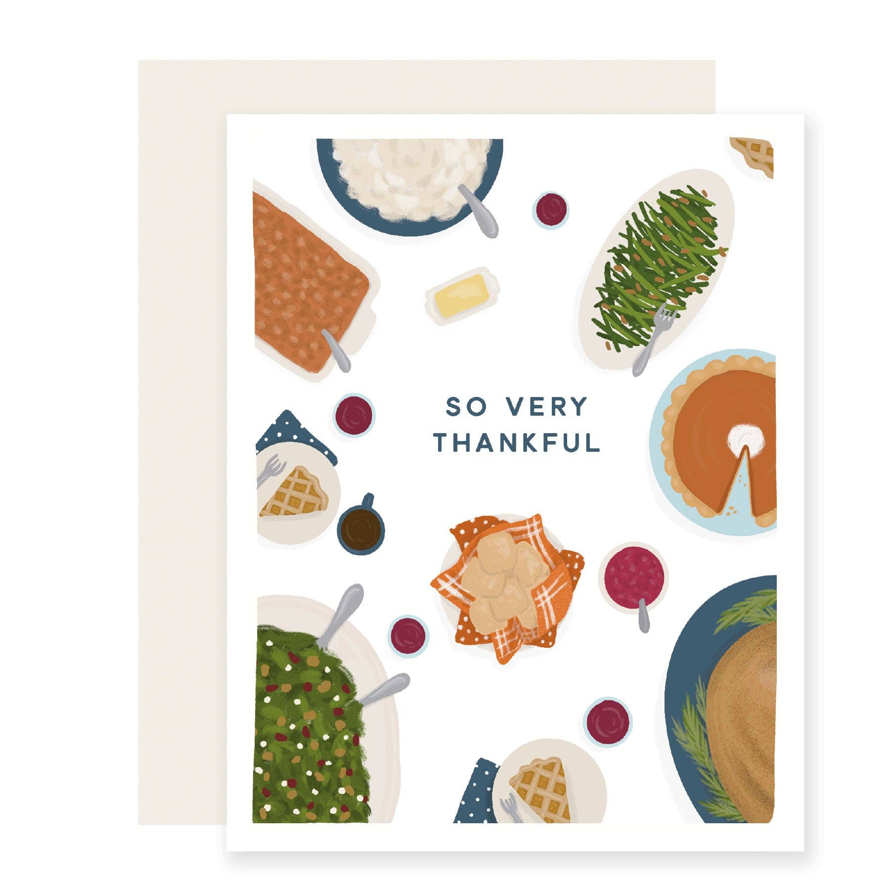 Slightly Stationery - Wholesale Thanksgiving Card - Thankful Dinner1