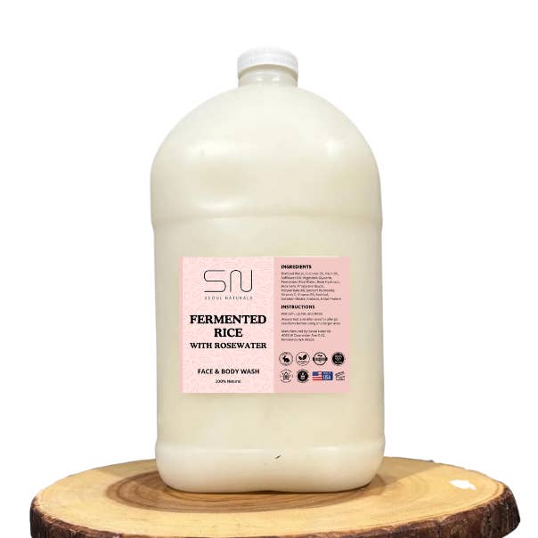 Fermenteret ris ansigts- og kropsvask - 1 gal eller 1/2 gal - Engros for engroshandel hos Seoul Naturals